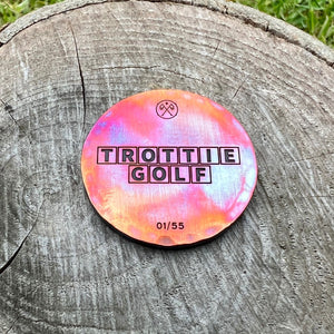 Trottie Golf Waffle Ball Marker | Torched Copper