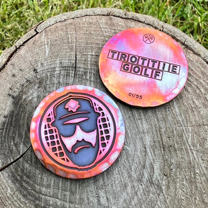Trottie Golf Waffle Ball Marker | Torched Copper